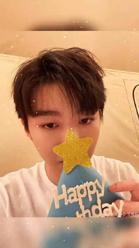 王俊凯生日六宫格自拍照##王俊凯23岁六宫格自拍