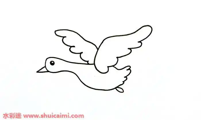 大雁怎么画大雁简笔画简单彩色