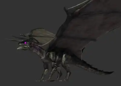 龙族 飞龙 西方神话 恶龙邪恶飞龙 魔法生物 蝠翼 黑龙 地狱邪