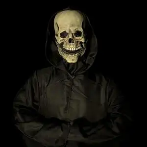 骷髅头套全脸万圣节鬼屋密室逃脱道具恶搞帅气恐怖吓人鬼脸面具男