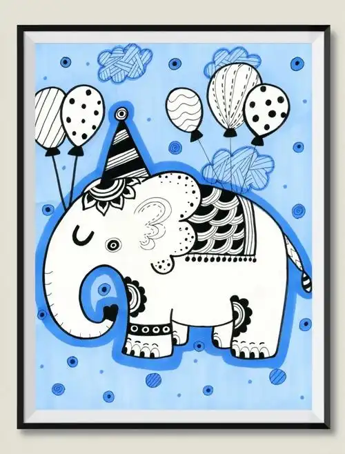 创意儿童画  #儿童创意画  #少儿美术课程  #创意线描  #彩色线描