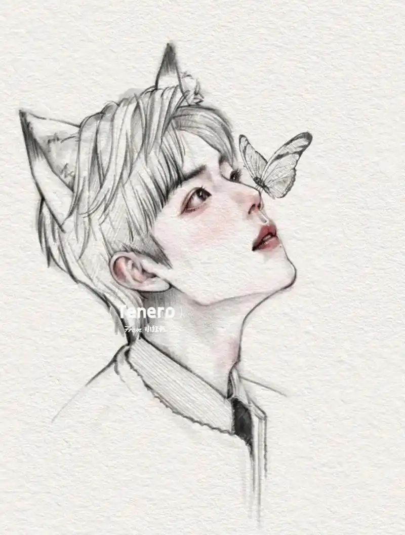画的就是肖战#  这个画手真的好牛,画的太好看啦 676767