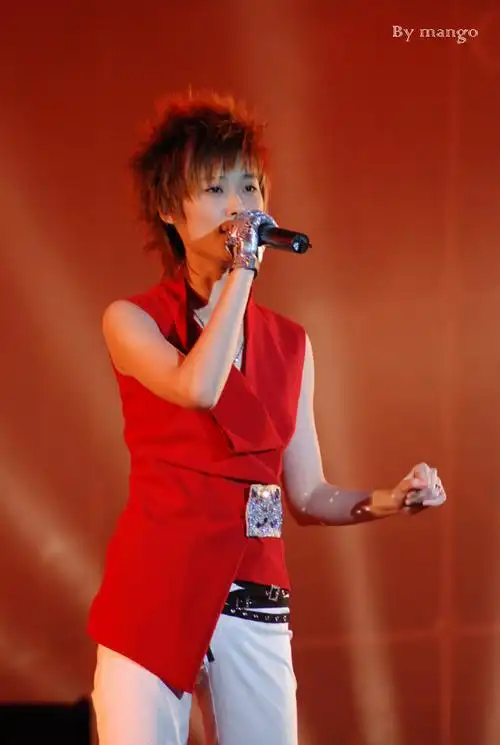 李宇春亮相在西安举办的"2007超级女声大型演唱会",现场演唱《n 1》