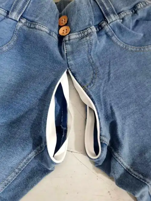 女衣服方便开裆牛仔裤野外性感刺激紧身裤大码免脱打野方便约会神器