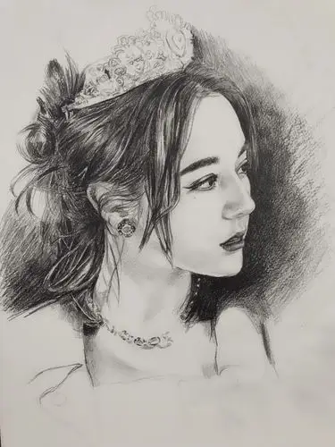 ltmuzi素描人物迪丽热巴