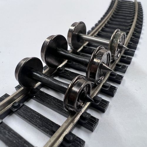 ho比例 1:87火车轮子配件电动火车车厢轮通用改装合金车轮