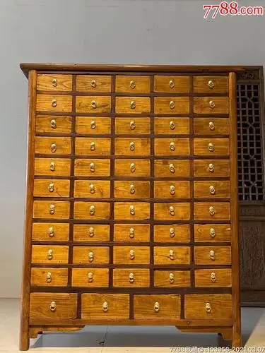 清代紫榆木老中药?药柜