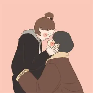 可爱卡通头像情侣一左一右可爱呆萌情头高清微信图片大全