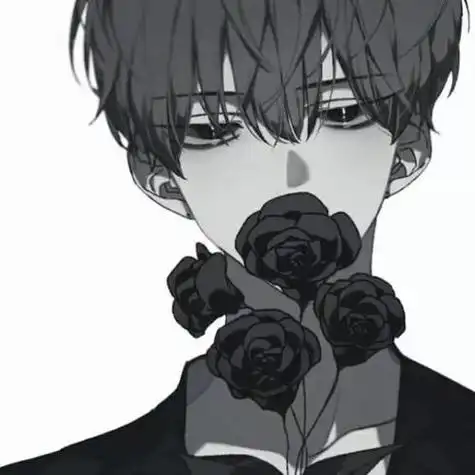 黑白冷漠无情二次元头像图片