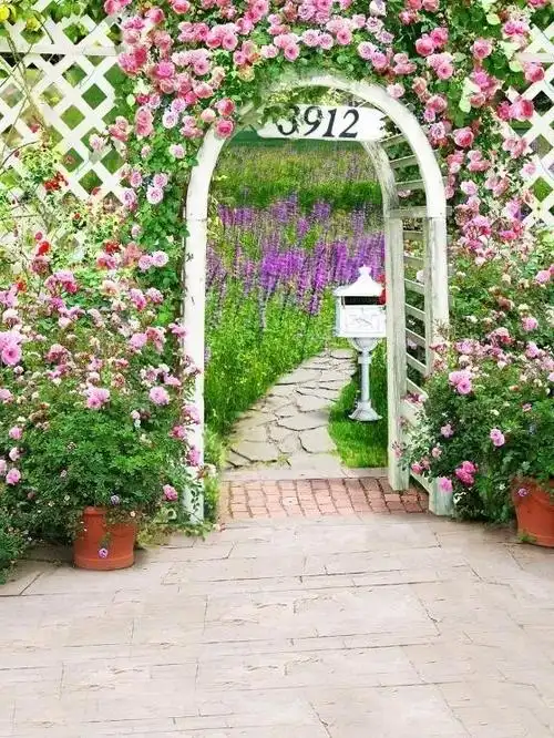 唯美花园背景图片