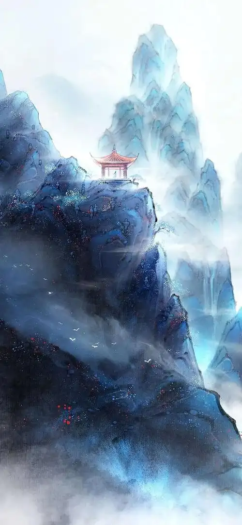 唐崎夜雨 一览众山小 古风壁纸_手机壁纸_动漫卡通手机壁纸_我要个性