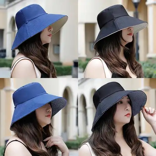 大头渔夫帽女太阳帽大码大号适合胖脸帽子