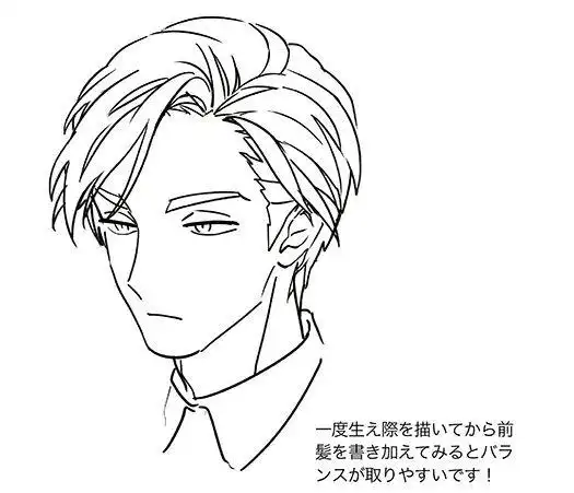 男生发型怎么画好看教你漫画男生背头发型画法