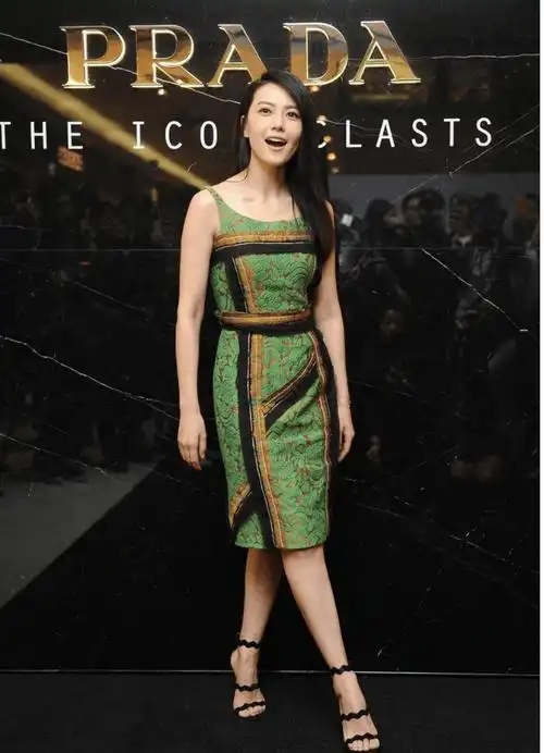 赵又廷能娶到高圆圆有福气,穿绿色蕾丝裙好美,靠优雅气质就赢了