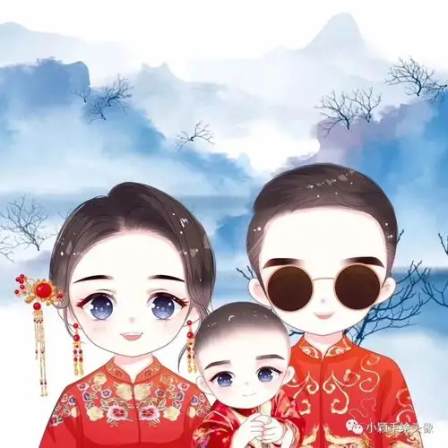 9月9日:一家三口头像第二波,总有你喜欢的!