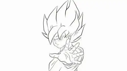 超级赛亚人之神简笔画
