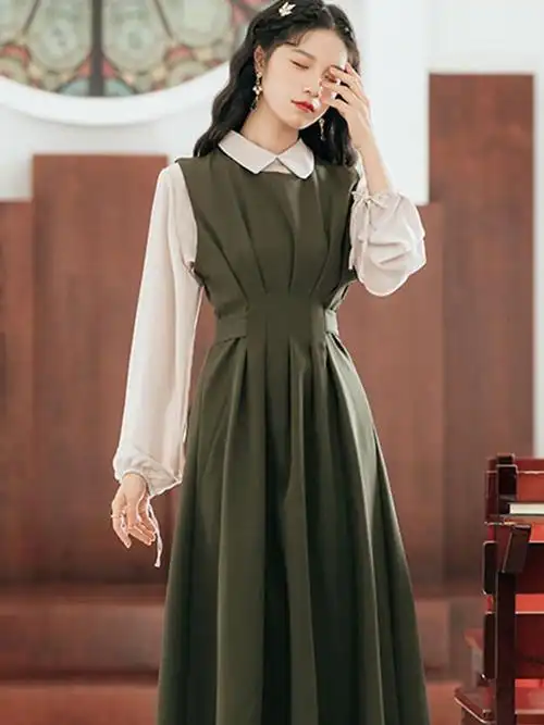 2021年新款春款今年流行裙子法式连衣裙cosplay女装