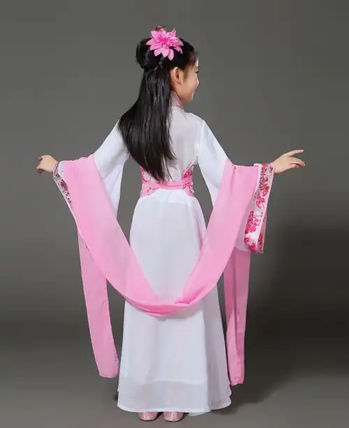 儿童古装汉服女童装古筝公主古代仙女裙 小女孩民族演出服装夏装