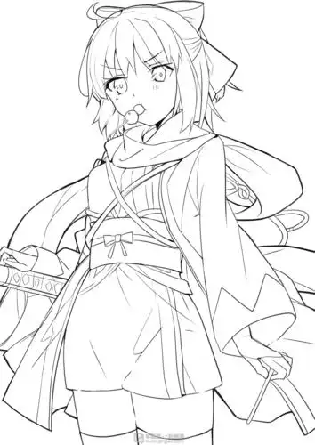 作业:动漫线稿零基础入门学习之主线与辅线的画法练习 - 澄浣