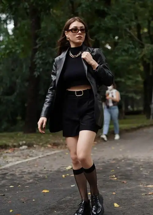 机车服装搭配图片女(谁说夏天不能穿皮夹克) - 赤虎壹号