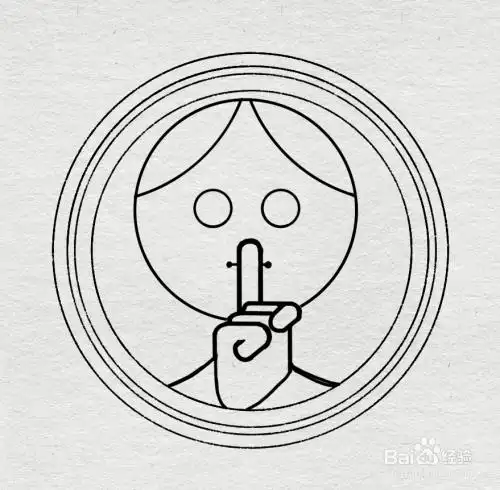 简笔画--小声说话标注的简笔画法