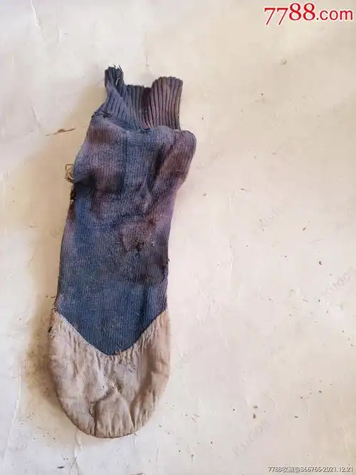 怀旧民国老手工补丁袜一只-价格:10元-au28733321-袜子 -加价-7788音