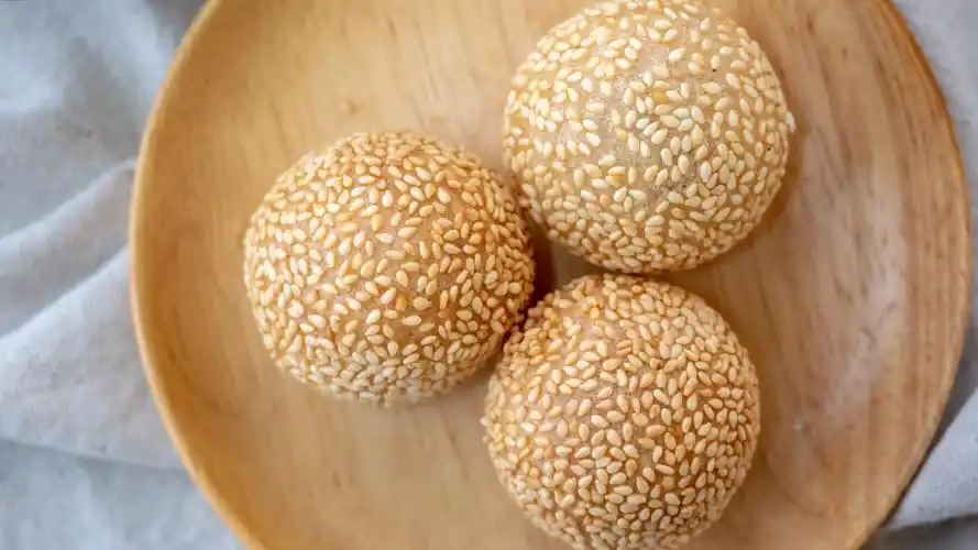 过年必吃的红豆小煎堆,软软糯糯的真好!