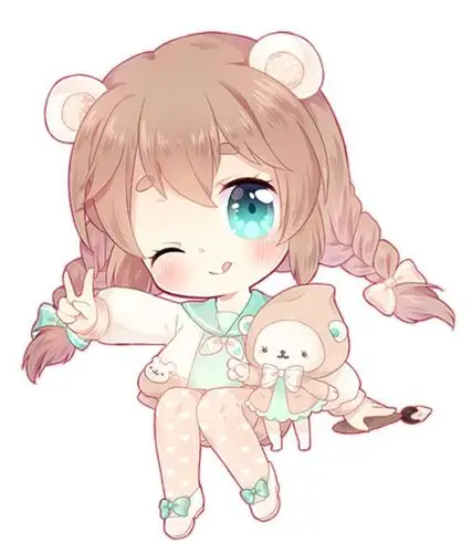 q版手绘萌妹子