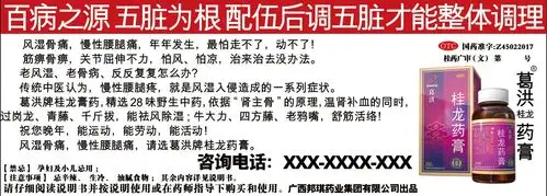 通用名称 桂龙药膏 商品名称 商标名称 葛洪 处方分类 非处方药 广告