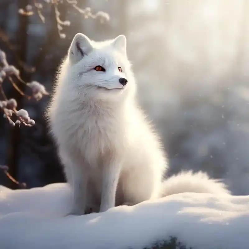 白狐头像(长按保存)#白狐 #头像 - 抖音