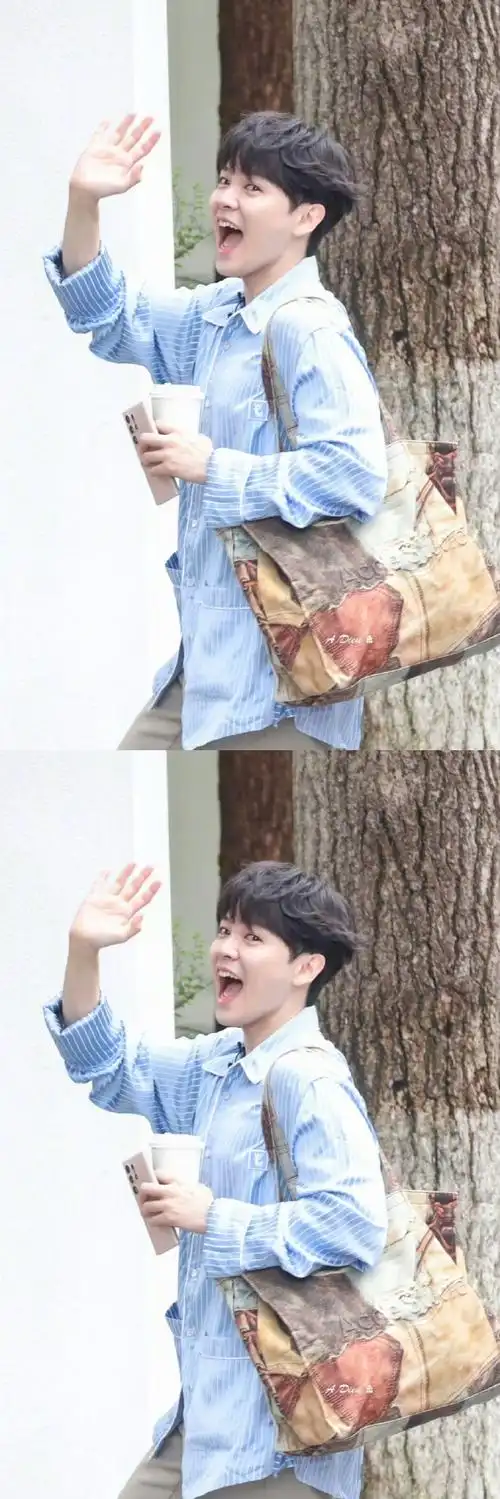 尤长靖帮粉丝捡鞋子