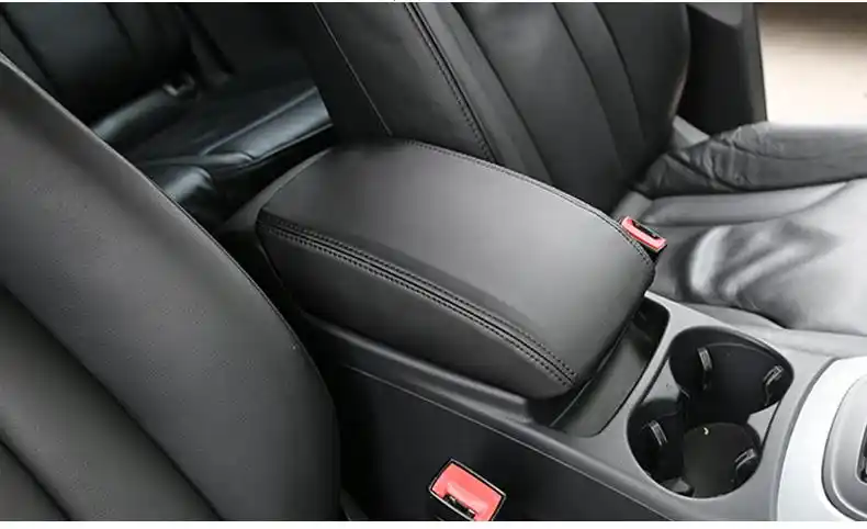 e-tron内饰改装手扶箱装饰 13-16款q3【扶手箱套】黑色黑线无标【图片