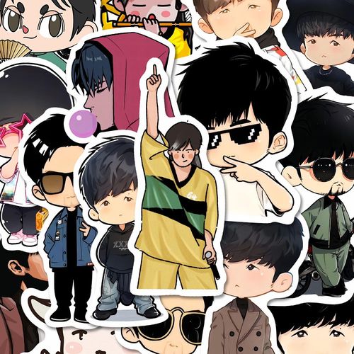 青春记忆jay周董卡通周杰伦周边搞怪q版贴纸diy桌面手账防水贴画