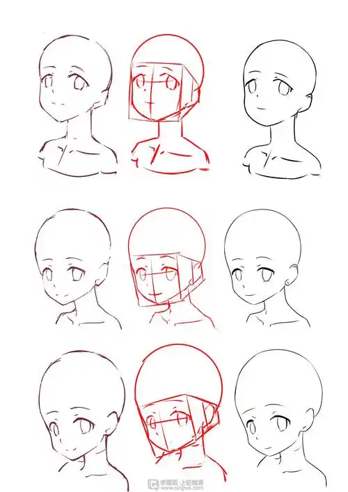 作业:动漫人物头部仰视,俯视的画法训练 - 眼瞎耳聋帕金森 - 轻微课