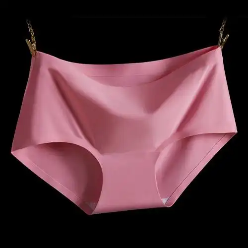 加大码一片式无痕内裤女压边女士内裤冰丝女三角裤内裤批发