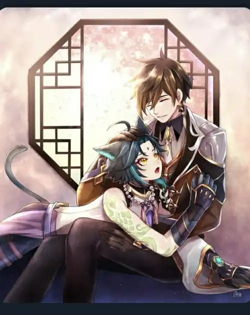 同人搬运钟离和魈