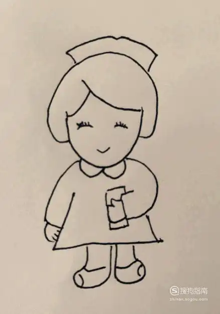 简单的女医生怎么画