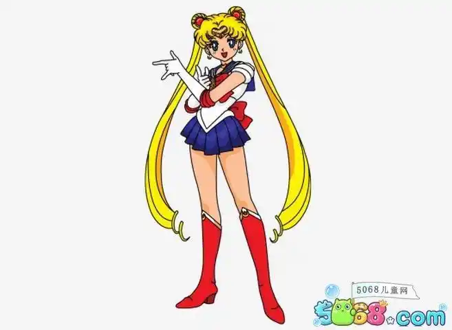 简笔画美少女战士全身