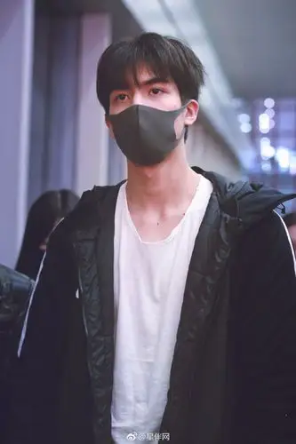 宋威龙穿羽绒服现身机场戴口罩难掩帅气,看发型应该是刚睡醒