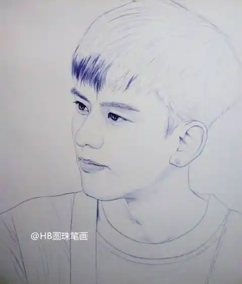 真心英雄张杰# 线稿 [真心英雄张杰] 来自hb圆珠笔画 - 微博