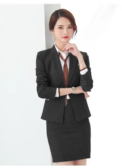 小西装套装女西服工作服正装套裤时尚职业工装2020秋冬新款工作服