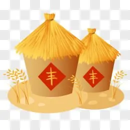 手绘霜降柿子新鲜篮子素材pngpsd手绘卡通农民丰收喜悦场景元素pngpsd