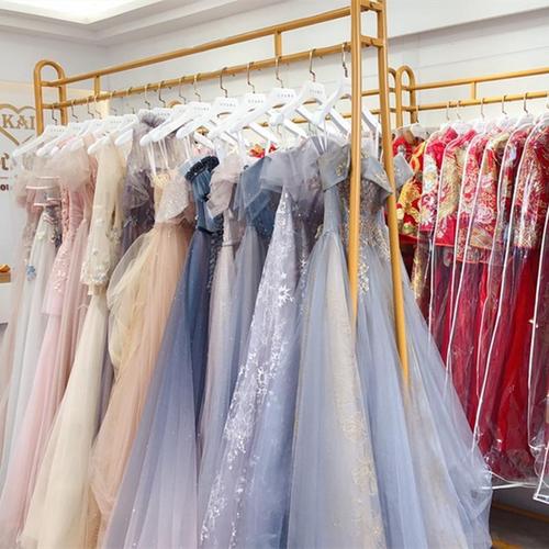 金色铁艺婚纱架礼服旗袍展示架服装店货架落地式专用影楼婚纱架子