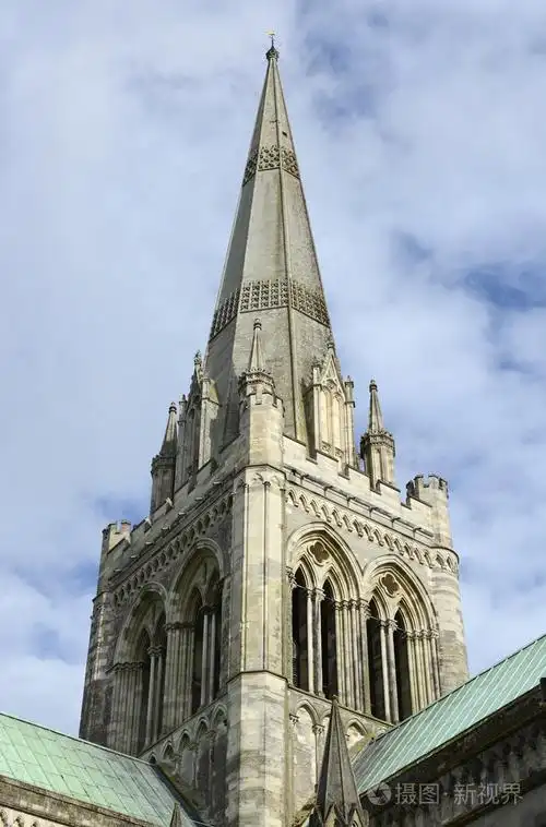 奇切斯特大教堂的尖顶英格兰