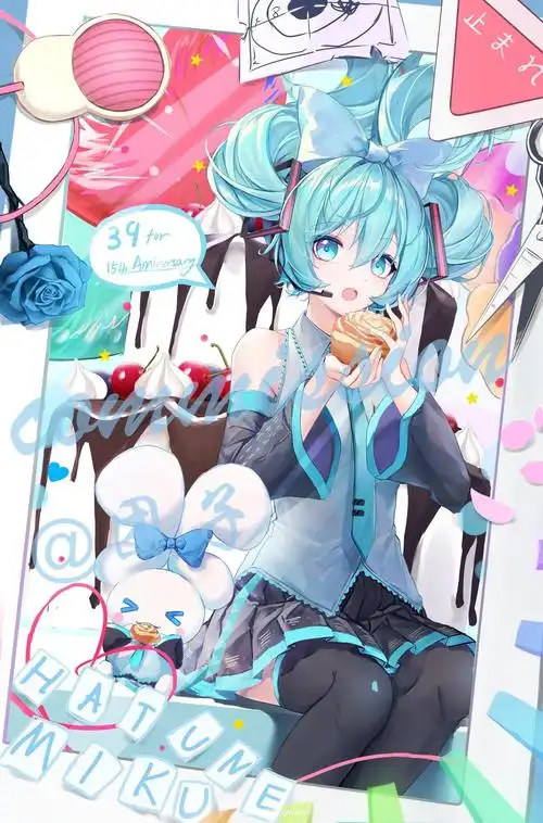 cinnamon miku-初音未来初音未来15周年贺原创作品-触站