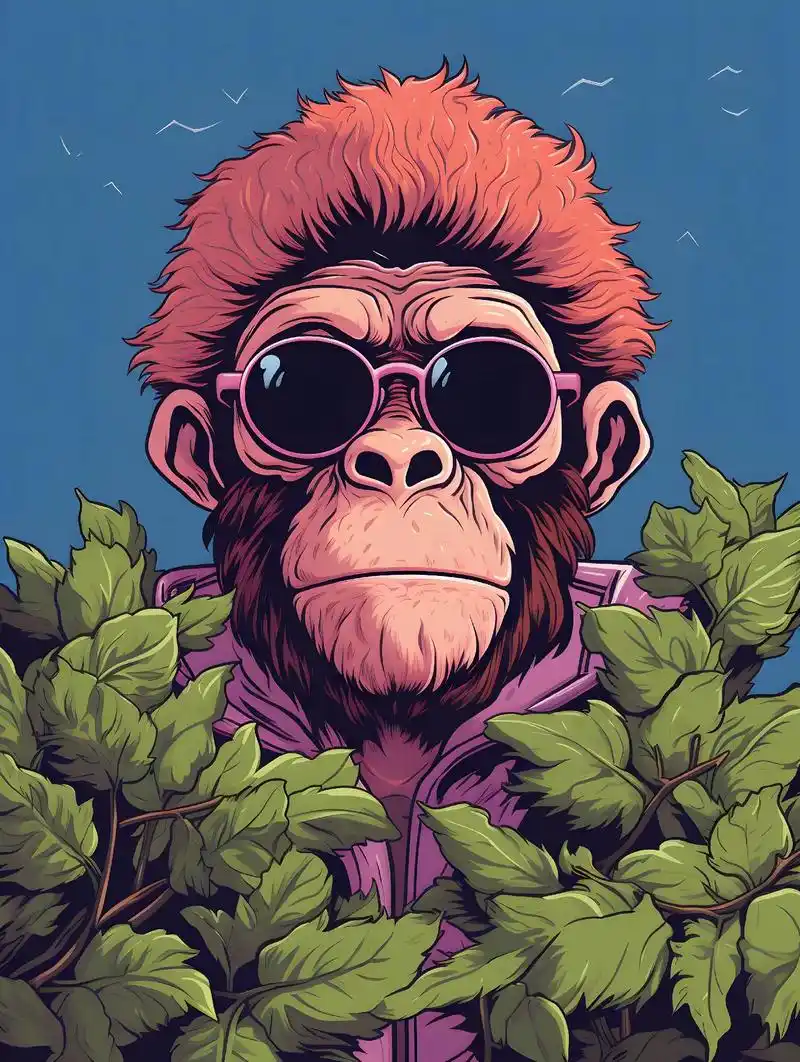 甲方要求:猴子rapper.贴切又形象#中国有嘻哈 #插画分 - 抖音