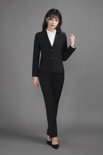 西装西服别克女士俩粒通勤男女4s黑色职业西装