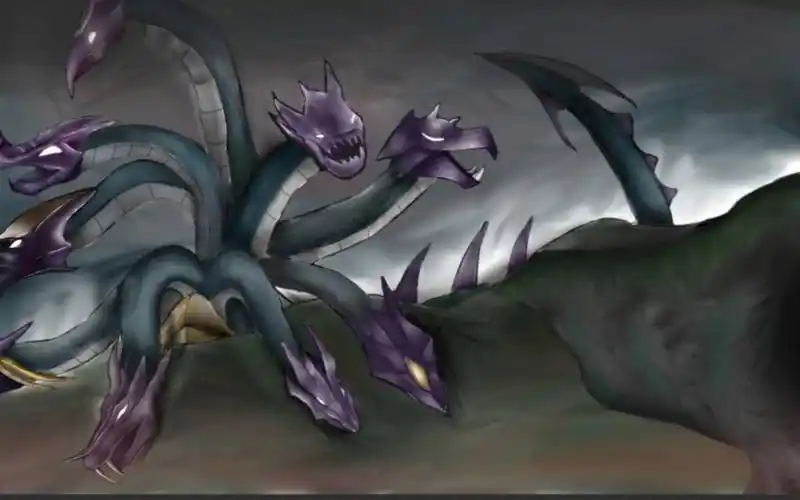 "它是水火之怪,能喷水吐水,叫声如婴儿,有九头,故称九婴"山海经凶兽九