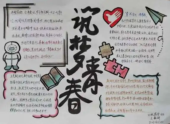 梦想手抄报初中青春理想手抄报图片向着理想出发向梦想出发手抄报励志