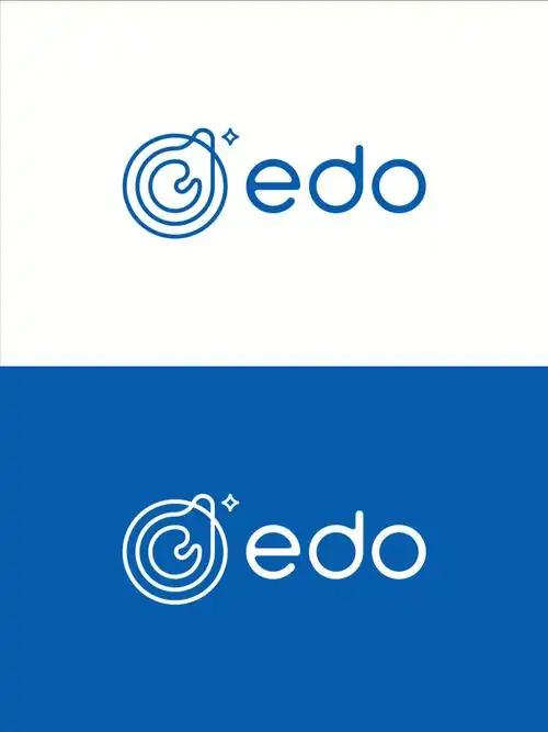 原创生物科技企业品牌logo设计简约蓝色系